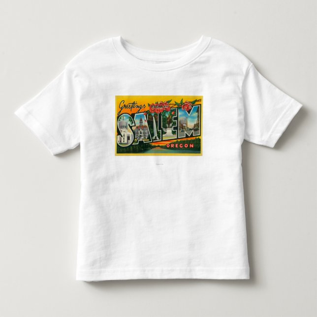 T-shirt Pour Les Tous Petits Salem, lettre ScenesSalem d'OregonLarge, OU (Devant)
