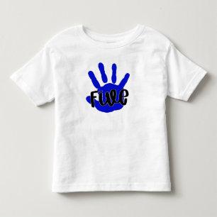 T-shirt Pour Les Tous Petits Salut cinq cinquième anniversaire garçon - 5e anni