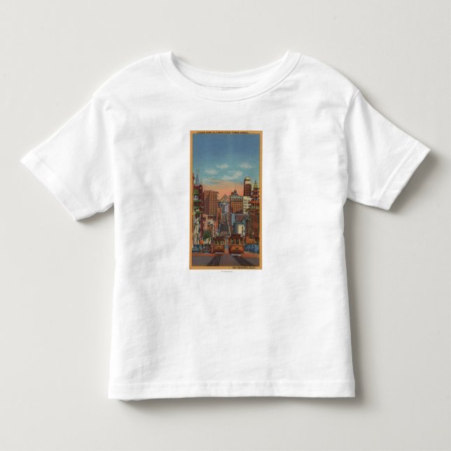 T-shirt Pour Les Tous Petits San Francisco, CA - funiculaires montant (Devant)