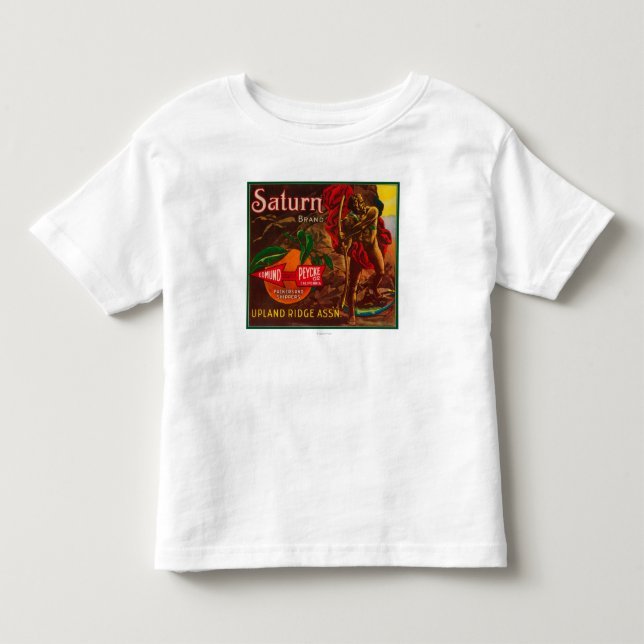 T-shirt Pour Les Tous Petits Saturn LabelUpland orange, CA (Devant)