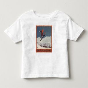 T-shirt Pour Les Tous Petits Saut à skis - affiche olympique de promo de PLM
