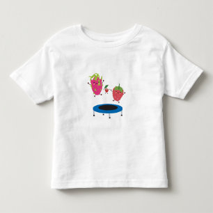 T-shirt Pour Les Tous Petits Sauts De Fruits Sur Trampoline