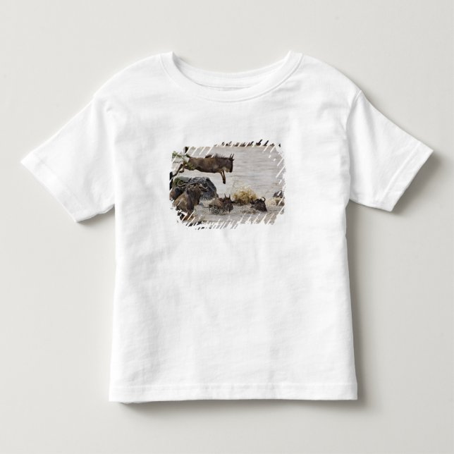 T-shirt Pour Les Tous Petits Sauts sauvages dans la rivière Mara (Devant)