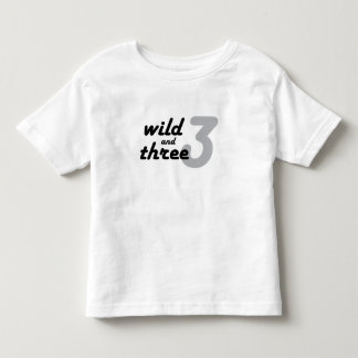 T-shirt Pour Les Tous Petits Sauvage et trois