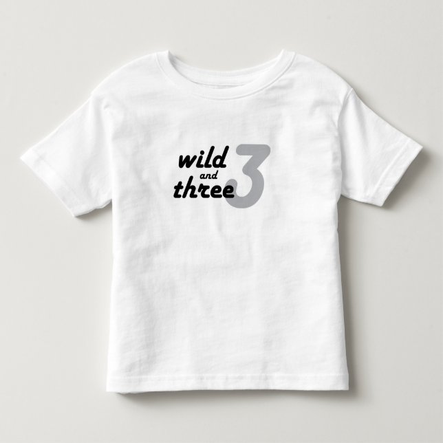 T-shirt Pour Les Tous Petits Sauvage et trois (Devant)