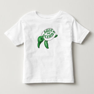 T-shirt Pour Les Tous Petits Sauvez nos océans Tortue de mer