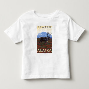 T-shirt Pour Les Tous Petits Scène de caribou - Seward, Alaska