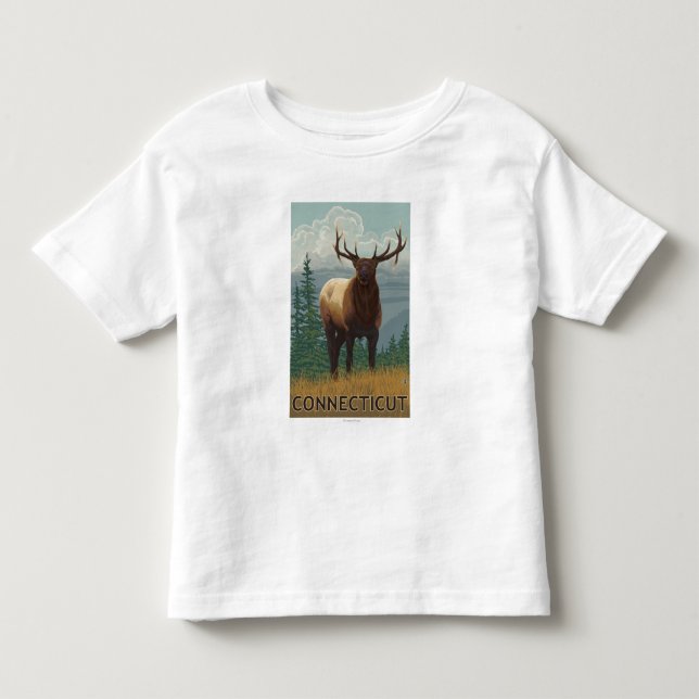 T-shirt Pour Les Tous Petits Scène de ConnecticutElk (Devant)