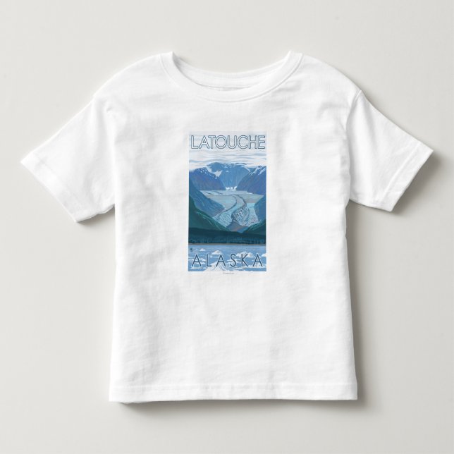 T-shirt Pour Les Tous Petits Scène de glacier - Latouche, Alaska (Devant)