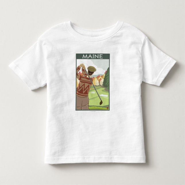 T-shirt Pour Les Tous Petits Scène de MaineGolfing (Devant)
