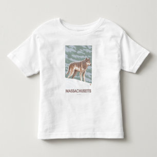 T-shirt Pour Les Tous Petits Scène de MassachusettsWolf