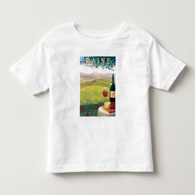 T-shirt Pour Les Tous Petits Scène de pays de MaineWine (Devant)
