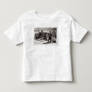 T-shirt Pour Les Tous Petits Scène d'hiver au campement continental d'armée