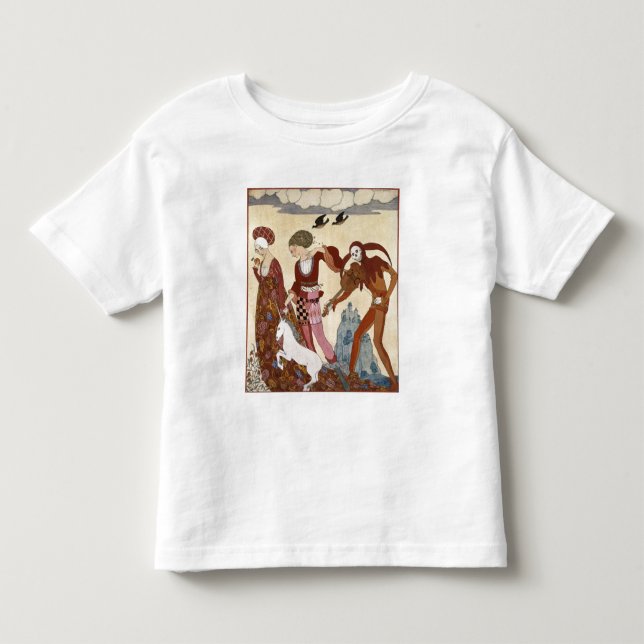 T-shirt Pour Les Tous Petits Scène médiévale par Georges Barbier (Devant)