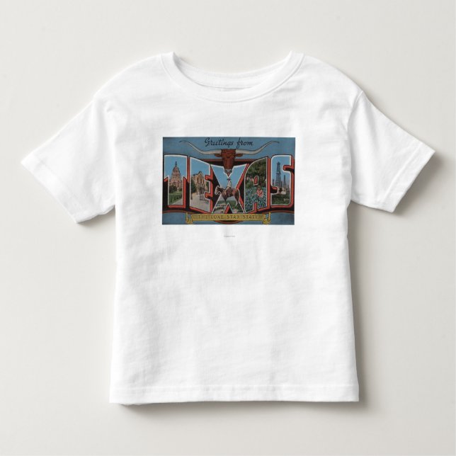 T-shirt Pour Les Tous Petits Scènes de lettre de TexasLarge (Devant)