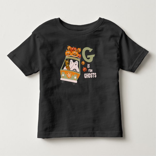T-shirt Pour Les Tous Petits Scooby-Doo | G est pour Ghosts (Devant)