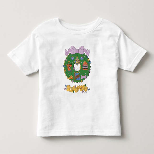 T-shirt Pour Les Tous Petits Scooby-Doo Holiday Snack Wreath Graphic (Devant)
