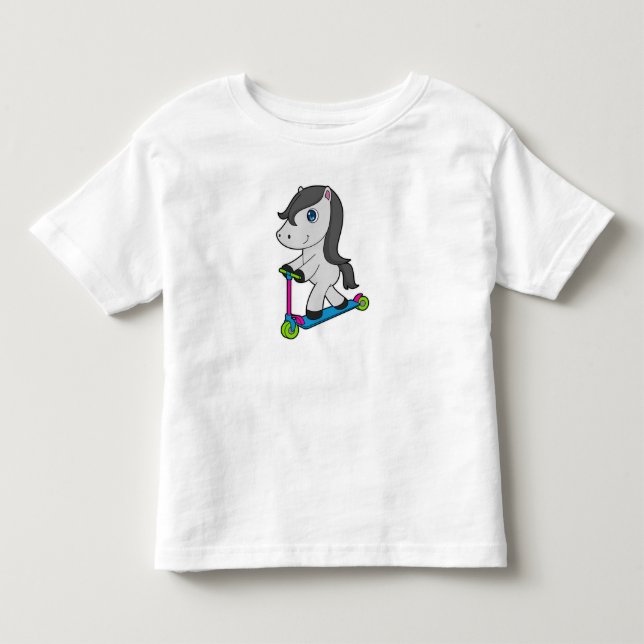 T-shirt Pour Les Tous Petits Scooter à cheval (Devant)