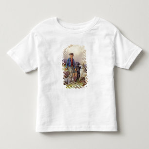 T-shirt Pour Les Tous Petits Scottish boy with wolfhounds in a Highland landsca