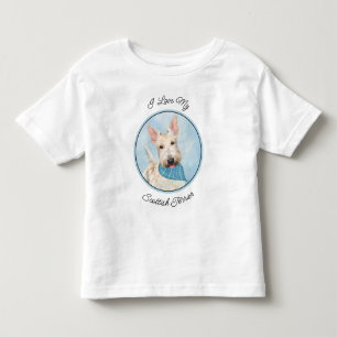 T-shirt Pour Les Tous Petits Scottish Terrier Wheaten Dog Painting Art original