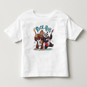 T-shirt Pour Les Tous Petits Séance Rock And Roll Big Foot Et Panda Jam