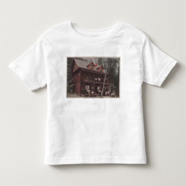T-shirt Pour Les Tous Petits Seattle, maison de WASummer à la plage de point (Devant)
