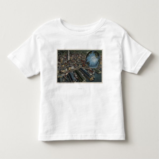 T-shirt Pour Les Tous Petits Seattle, Washington - antenne de Seattle (Devant)