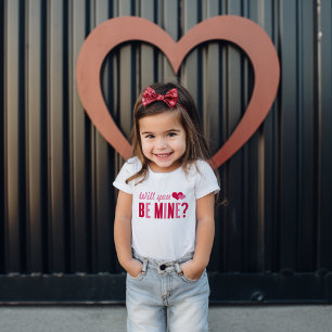 T-shirt Pour Les Tous Petits Seras-Tu à Moi Saint-Valentin Coeurs