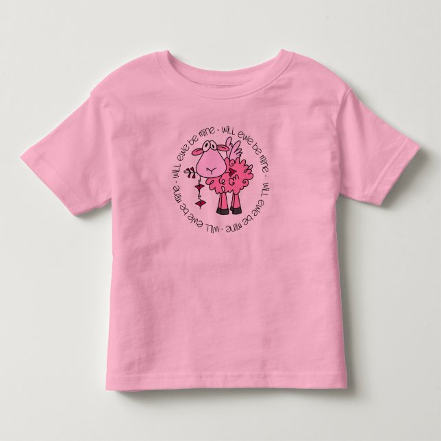 T-shirt Pour Les Tous Petits Seras-Tu À Moi Valentine ? (Devant)