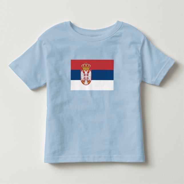 T-shirt Pour Les Tous Petits Serbia Flag (Devant)
