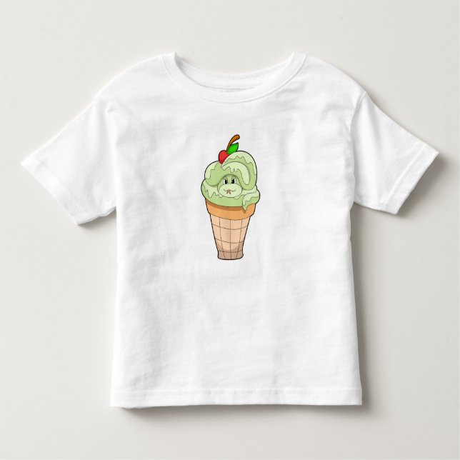 T-shirt Pour Les Tous Petits Serpent avec cône crème glacée & cerise (Devant)