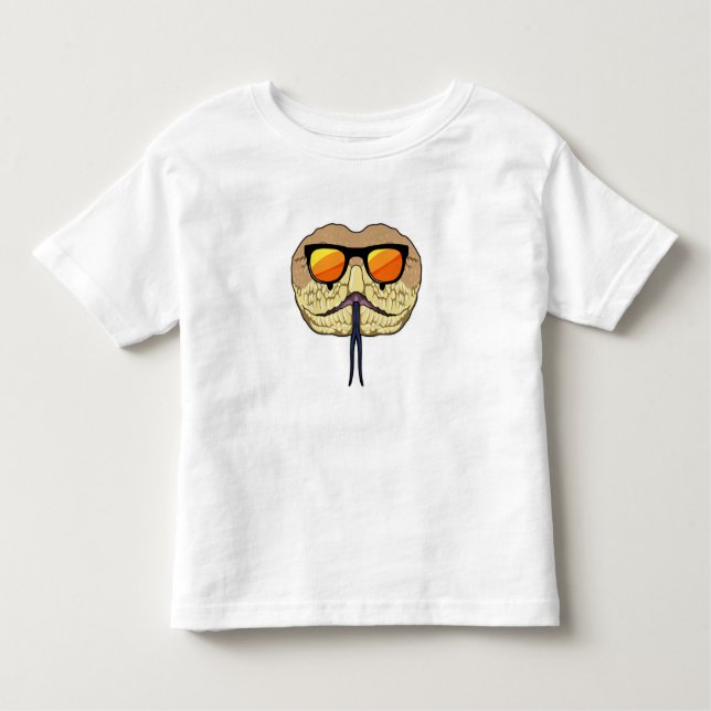 T-shirt Pour Les Tous Petits Serpent avec lunettes de soleil (Devant)
