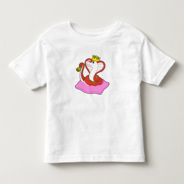 T-shirt Pour Les Tous Petits Serpent comme roi avec Couronne (Devant)