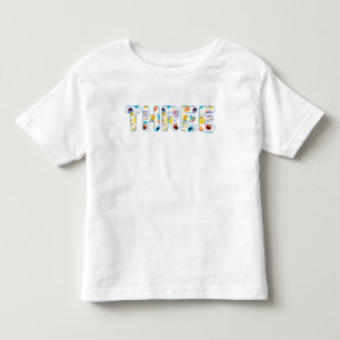 T-shirt Pour Les Tous Petits Sesame Street Confetti Motif Troisième anniversair