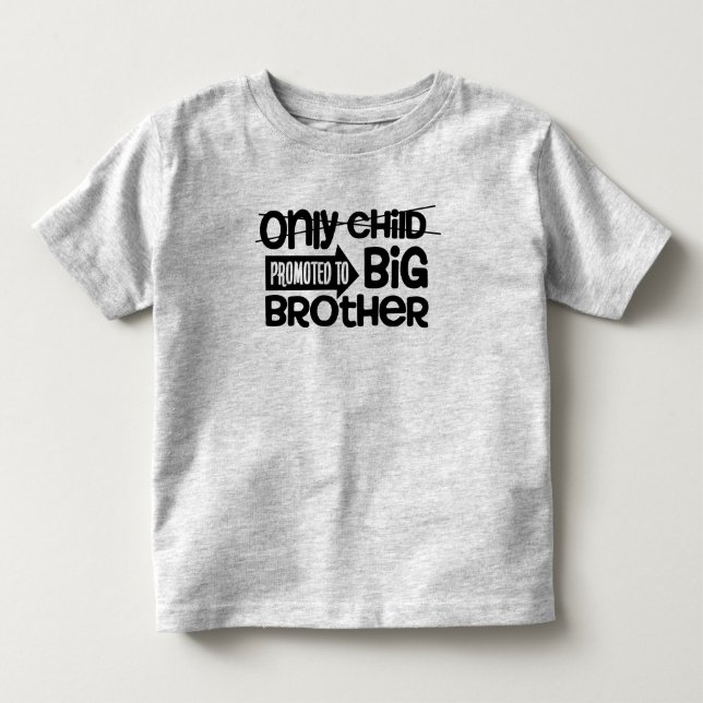 T-shirt Pour Les Tous Petits Seul Enfant Promu Grand Frère (Devant)