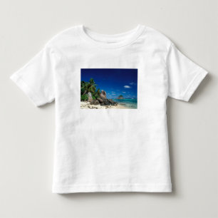 T-shirt Pour Les Tous Petits Seychelles, île de Mahé, plage d'Anse Royale.