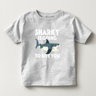 T-shirt Pour Les Tous Petits Sharky Va Vous Bite Design - Toddler Fine