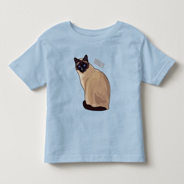 T-shirt Pour Les Tous Petits Siamese cat cartoon (Devant)