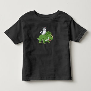 T-shirt Pour Les Tous Petits Sibérie Husky Cadeaux Enfants Tricératops Dinosa
