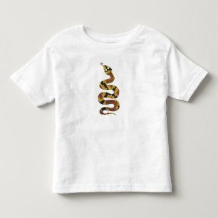 T-shirt Pour Les Tous Petits Silhouette d'impression de serpent Brown et d'or