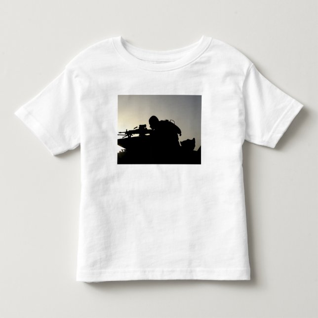 T-shirt Pour Les Tous Petits Silhouette d'un Squad mitrailleur automatique d'ar (Devant)