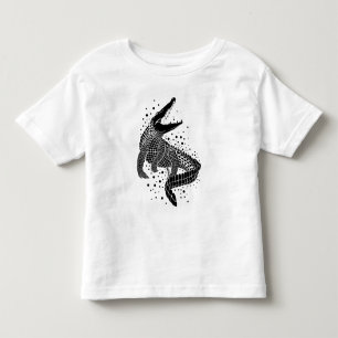 T-shirt Pour Les Tous Petits Silhouette noire d'un crocodile