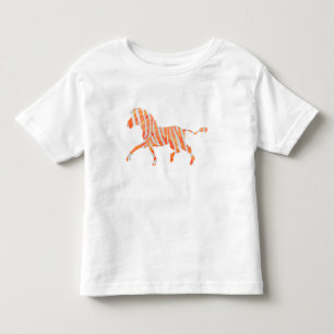 T-shirt Pour Les Tous Petits Silhouette Zèbre orange et blanc
