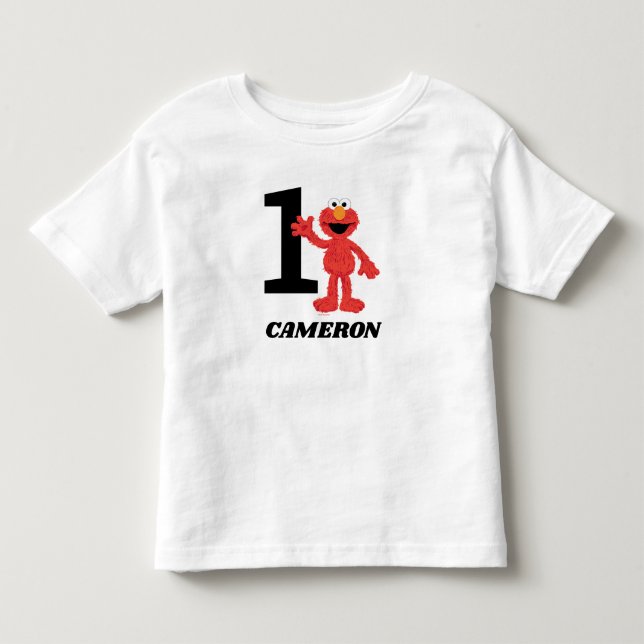 T-shirt Pour Les Tous Petits Simple Elmo 1er anniversaire (Devant)