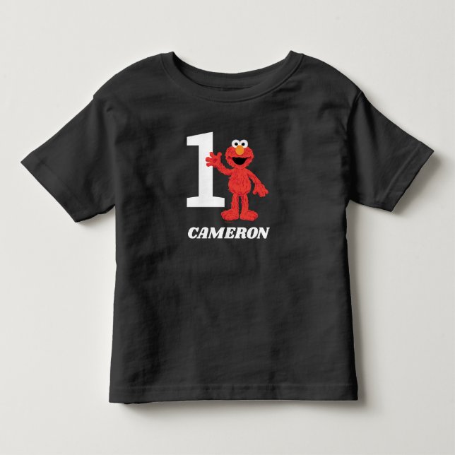 T-shirt Pour Les Tous Petits Simple Elmo 1er anniversaire (Devant)
