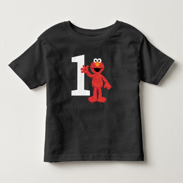 T-shirt Pour Les Tous Petits Simple Elmo 1er anniversaire (Devant)
