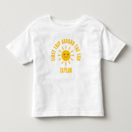 T-shirt Pour Les Tous Petits Simple Mignonne Premier Voyage Autour Du Soleil 1E