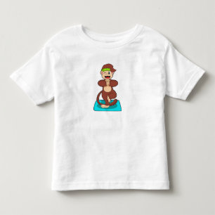 T-shirt Pour Les Tous Petits Singe au Yoga en position debout