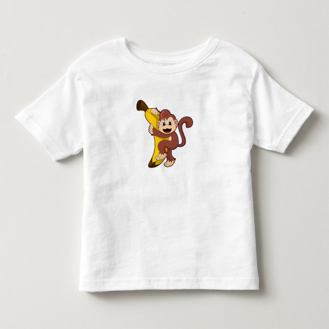 T-shirt Pour Les Tous Petits Singe avec banane (1).PNG (Devant)