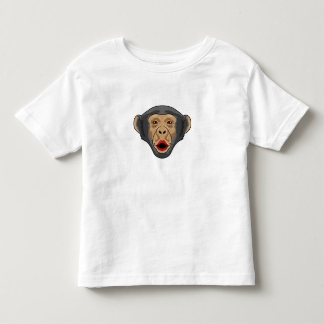 T-shirt Pour Les Tous Petits Singe avec bouche baisée (Devant)